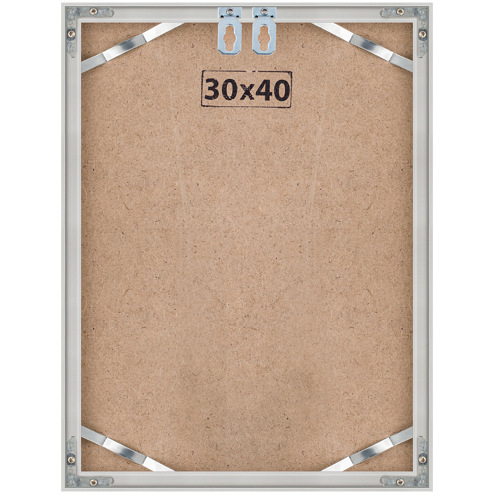 Рамка алюминий Nielsen (30*40) матовое серебро c оргстеклом