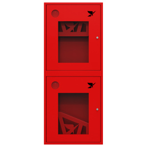 ШП-К-Пульс-320-21 НОК левый шкаф пожарный с почтовыми замками (навесной, открытый, красный)