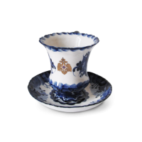 Кофейная пара с символикой МЧС (гжель) Кофейная пара с символикой МЧС (гжель)