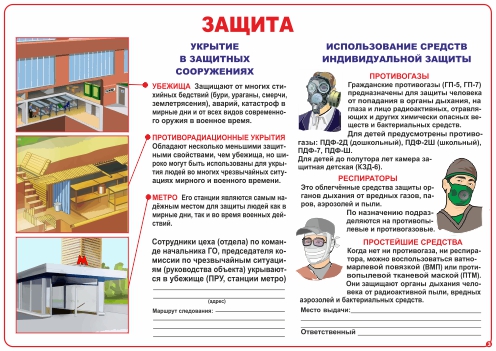 Комплект плакатов 'Уголок гражданской защиты' (А3)