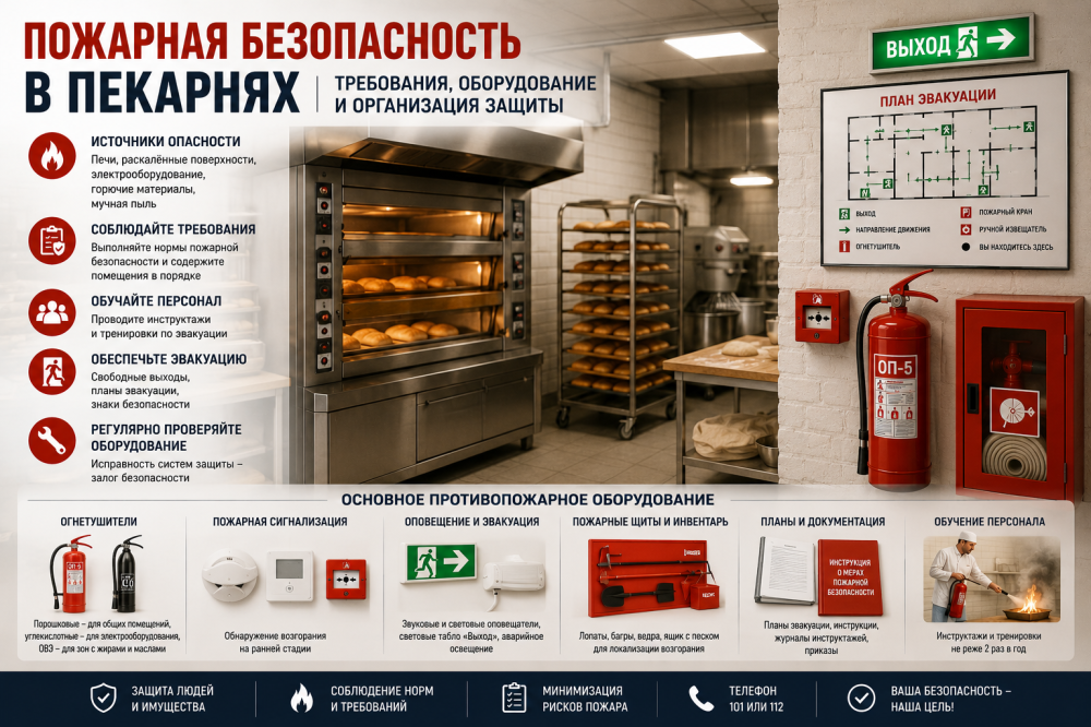 Пожарная безопасность в пекарнях: полное руководство для владельцев и персонала