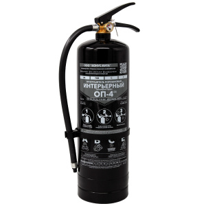 ОП-4(з)-ABCE нержавеющая сталь черный Бонус-Вита огнетушитель порошковый интерьерный (сувенирная серия)