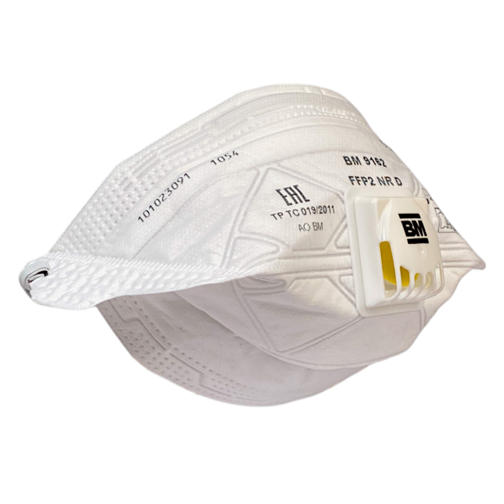 ВМ 9162 FFP2 NR D полумаска фильтрующая для защиты от аэрозолей складная с клапаном выдоха