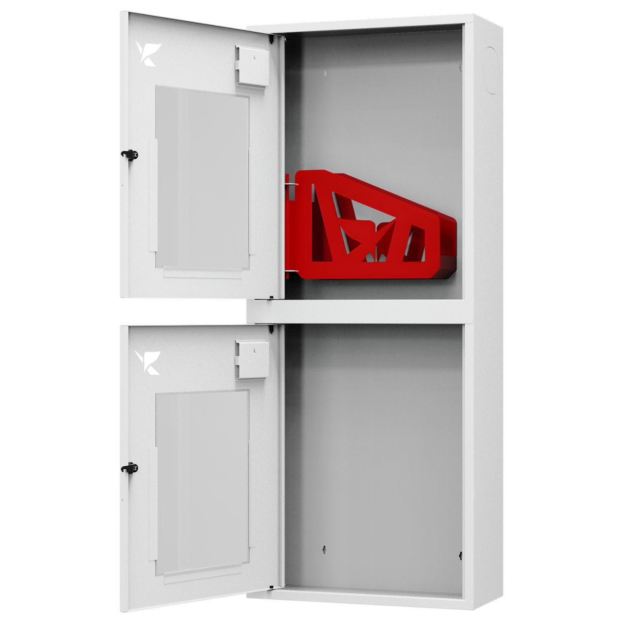 ШП-К-О-Пульс-320 НОБ левый шкаф пожарный с почтовым замком (навесной, открытый, белый)