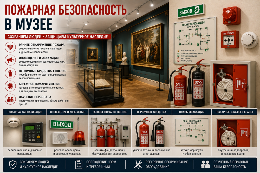 Пожарная безопасность в музее: как защитить культурное наследие от огня