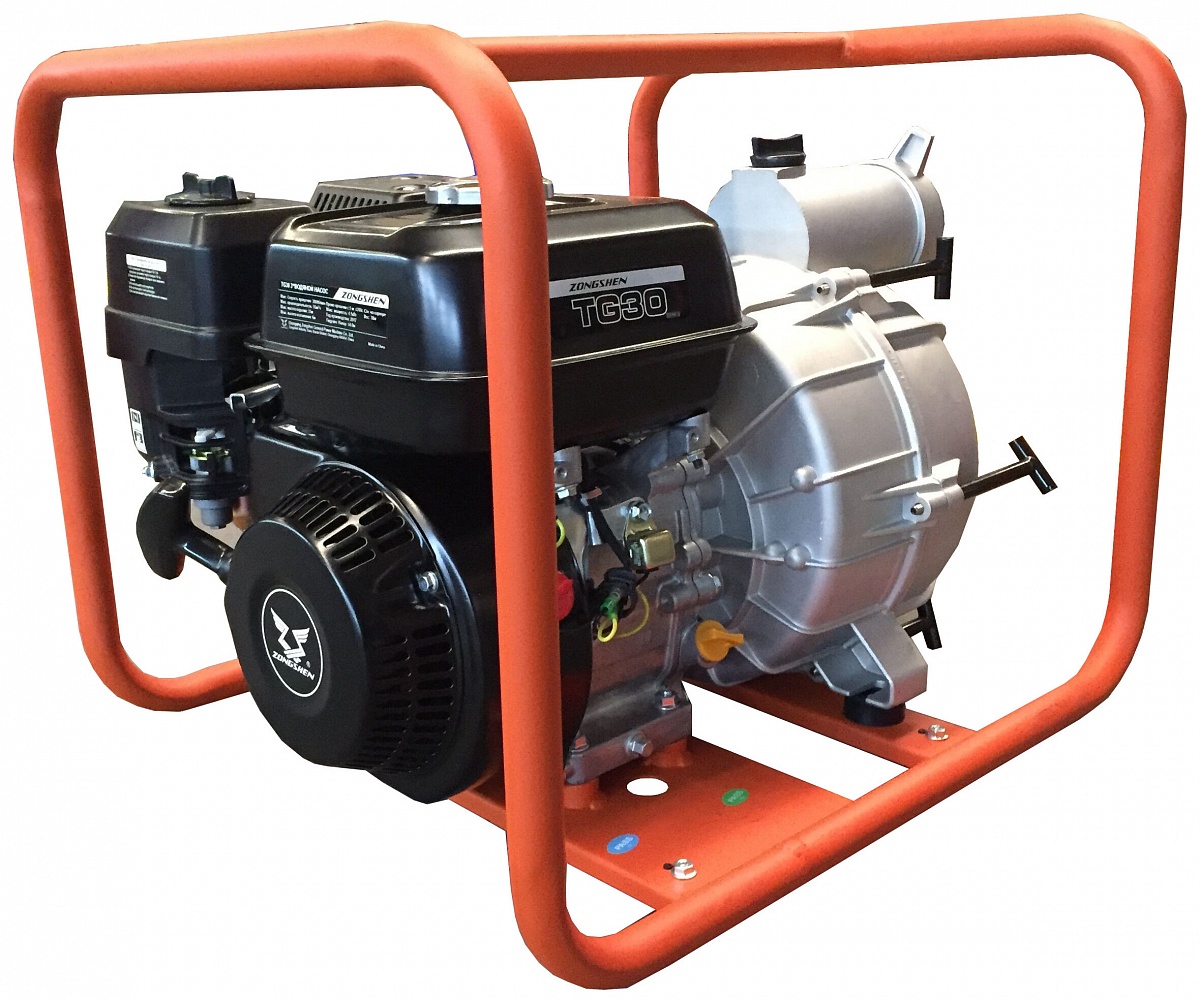 Мотопомпа бензиновая для грязной воды ZONGSHEN TG 30