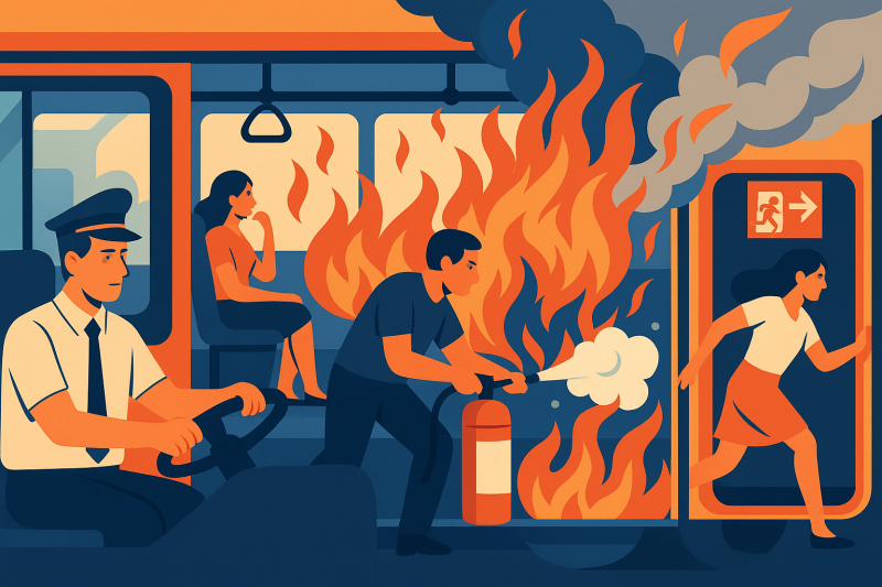 Пожарная безопасность в общественном транспорте: нормы, риски и правила действий