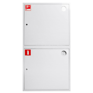 ШП-К-О-320-12 НЗБ (ШПКО-22НЗБ) правый шкаф пожарный с почтовым замком (навесной, закрытый, белый)