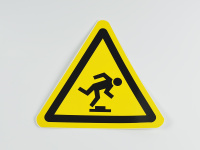 Знак W14 Осторожно. Малозаметное препятствие, 200х200х200 мм