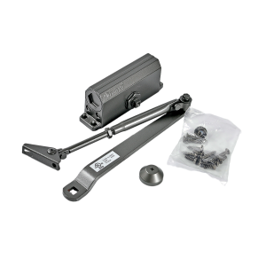 Е-605 доводчик для дверей (нагрузка до 120 кг), с фиксацией открытого положения двери, золото