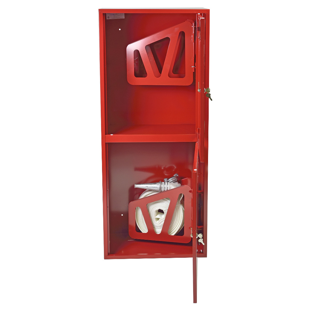 ШП-К-Пульс-320-21 НЗК левый шкаф пожарный с почтовым замком (навесной, закрытый, красный)
