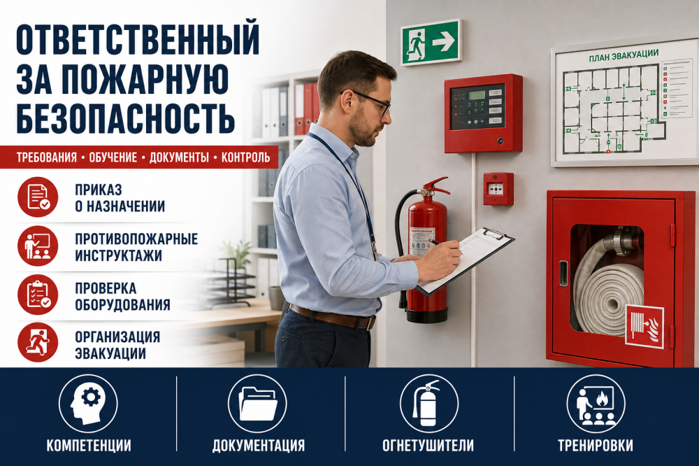 Требования к ответственному за пожарную безопасность на предприятии