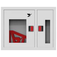 ШП-К-О-Пульс-315 ВОБ ЕВРО левый шкаф пожарный с евроручкой (встроенный, открытый, белый)
