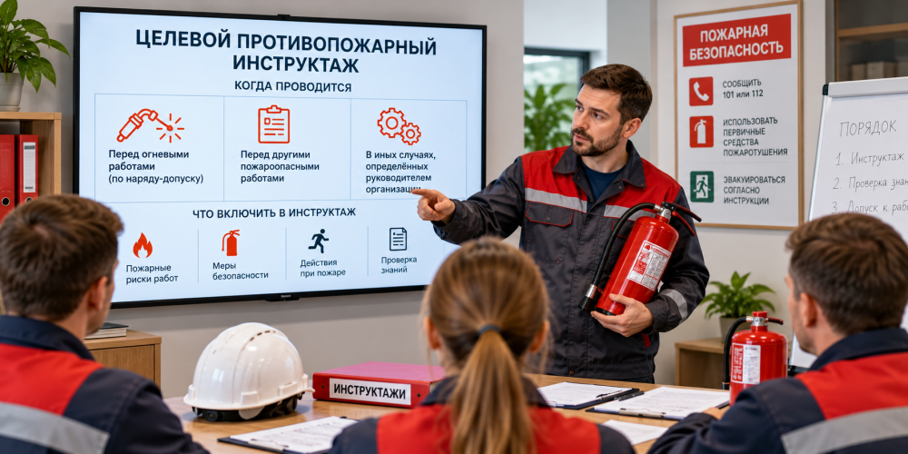 Целевой противопожарный инструктаж: когда проводится и как оформить