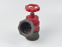 КПЧ угловой 125° (цапка-цапка) Д65 клапан пожарный чугунный 