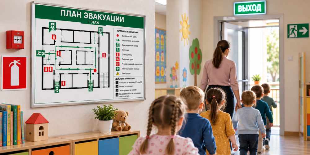 План эвакуации детского сада: как разработать документ, который реально спасает детей