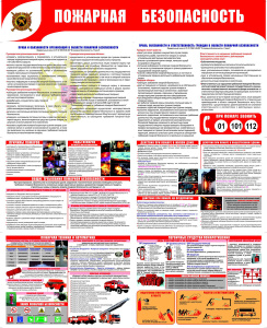 Стенд раскладной "Пожарная безопасность" (пластик 2 мм)