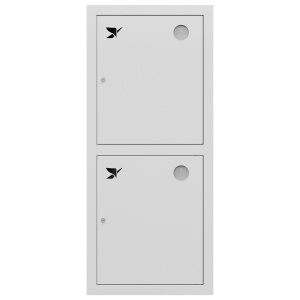 ШП-К-Пульс-320-21 ВЗБ правый шкаф пожарный с почтовыми замками (встроенный, закрытый, белый)
