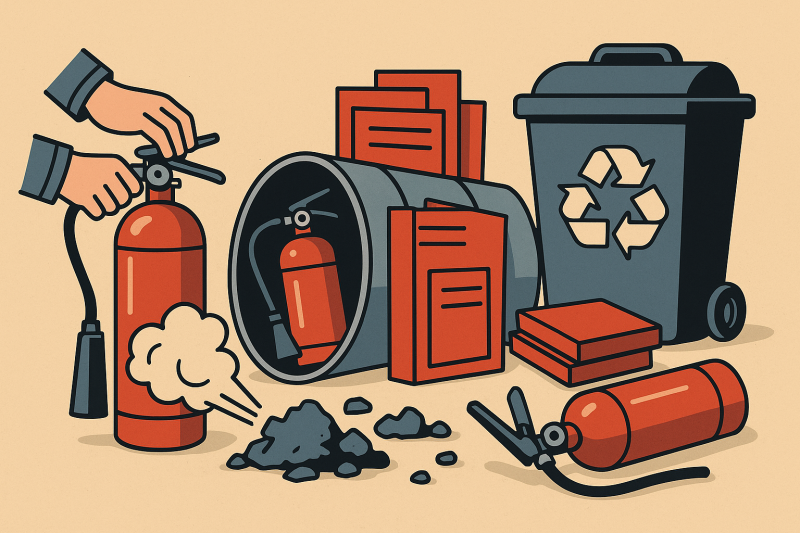 Списание и утилизация огнетушителей: как это делается и что требует нормативка