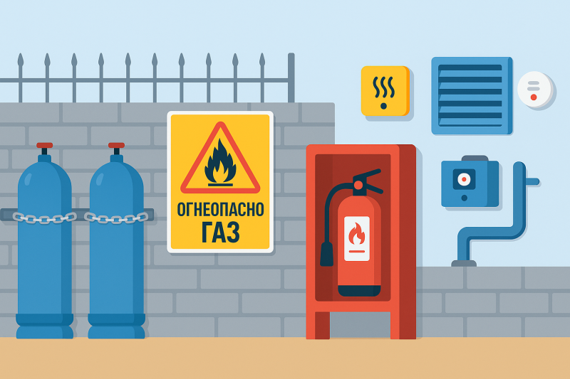 Газовые баллоны: требования пожарной безопасности и правила хранения