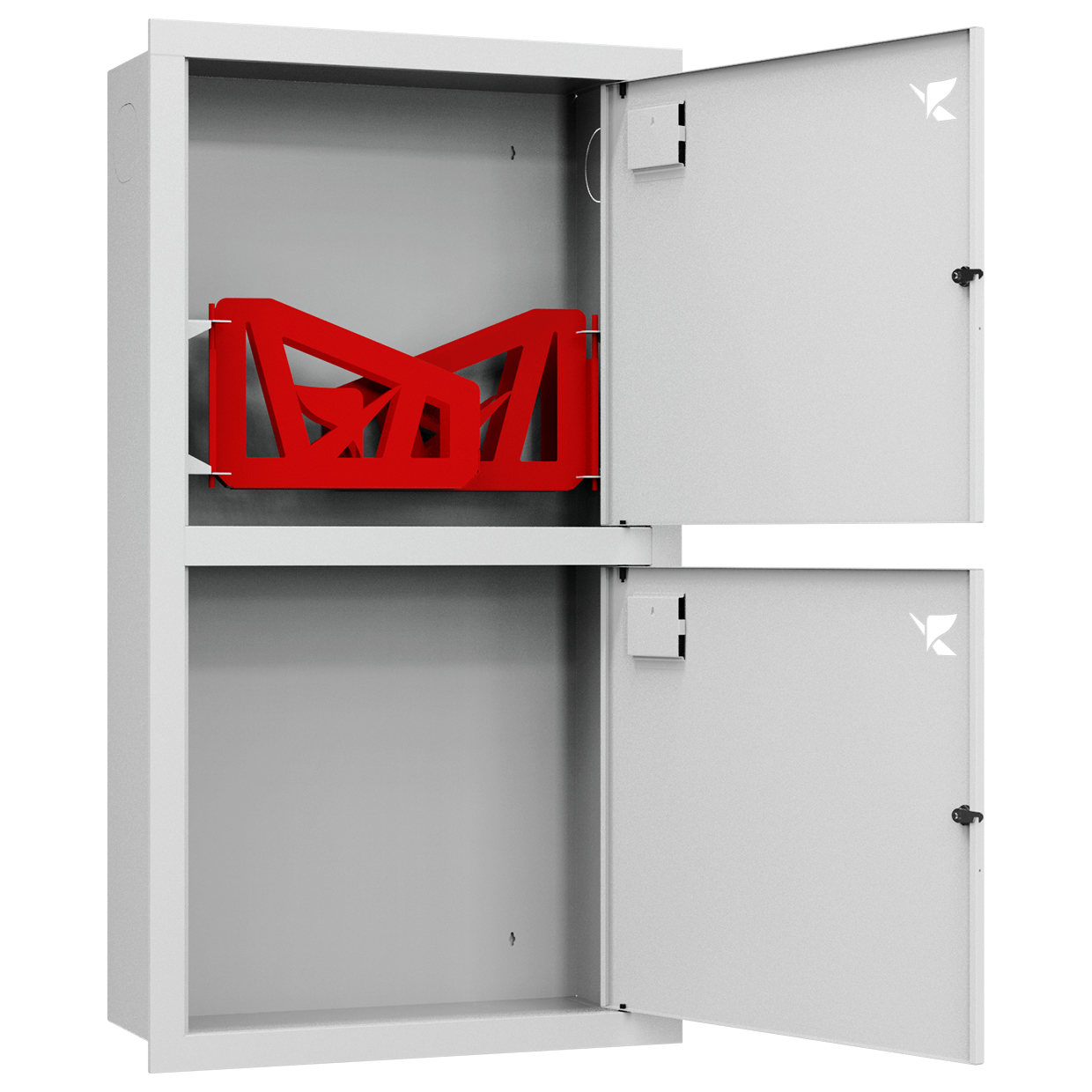 ШП-К-О-Пульс-320-12 ВЗБ правый шкаф пожарный с почтовыми замками (встроенный, закрытый, белый)