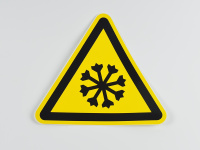 Знак W17 Осторожно. Холод, 200х200х200 мм