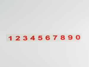 Наклейка 'Набор красных цифр (от 0 до 9)'