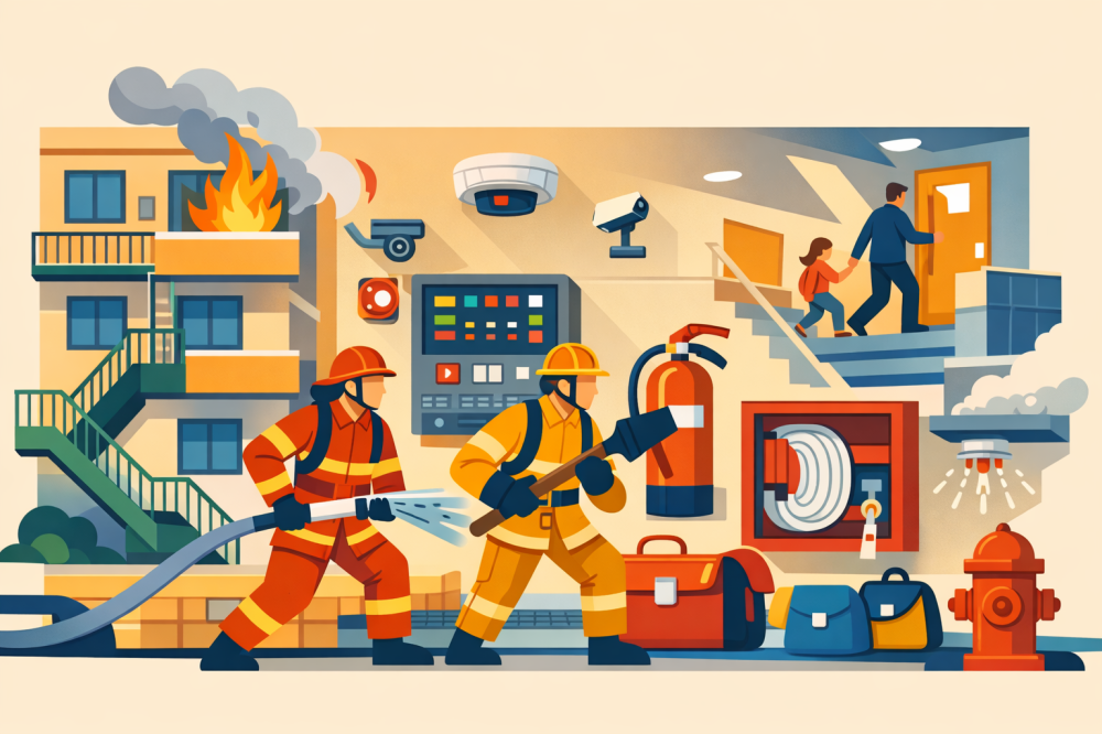 Меры пожарной безопасности в зданиях для проживания людей: полный разбор инженерных, организационных и нормативных требований