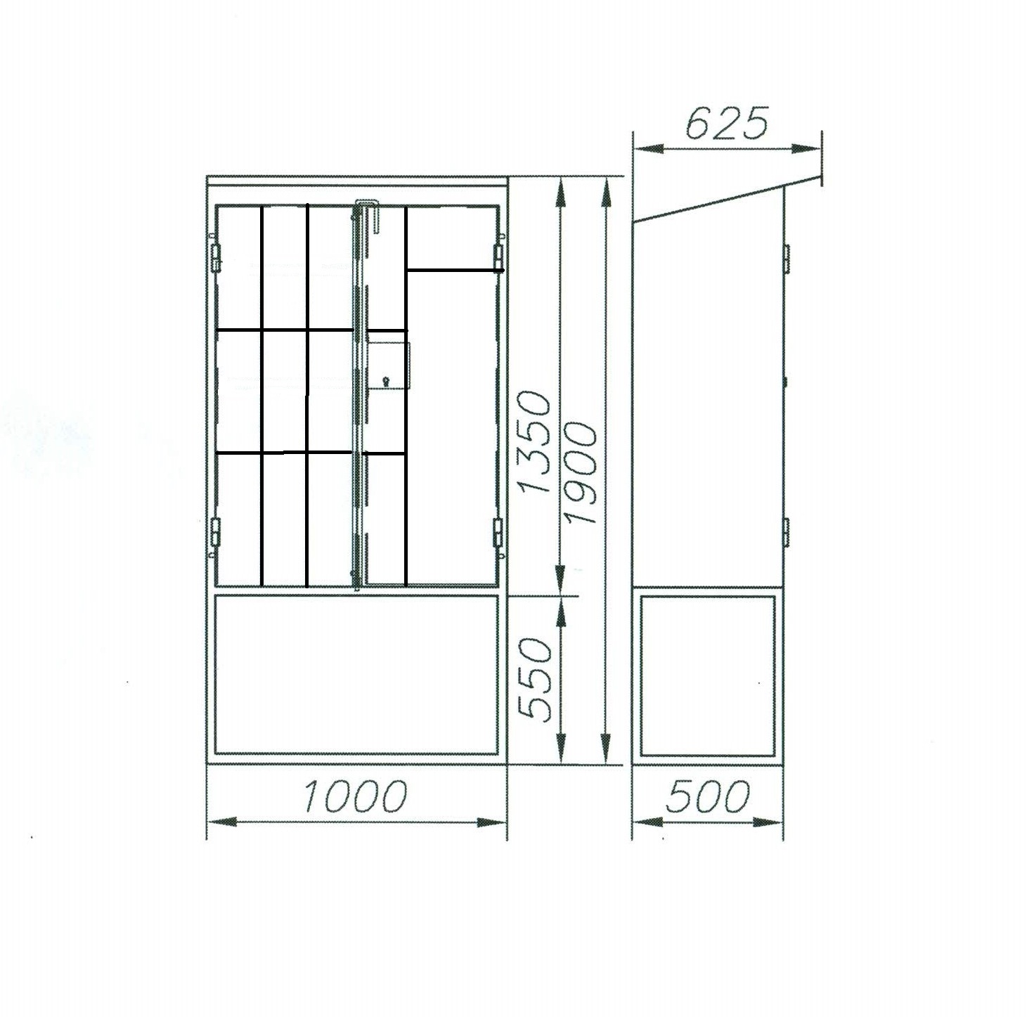 Шкаф для пожарного поста двустворчатый