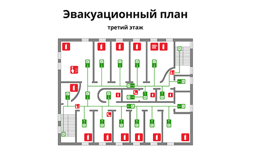 План эвакуации в учебном заведении
