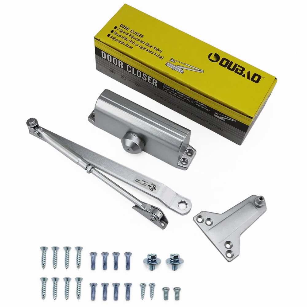 Е-603 Oubao доводчик для дверей серебро (до 75 кг)