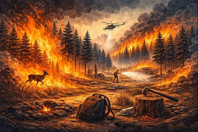 Природные пожары: виды, причины и опасность для человека и окружающей среды