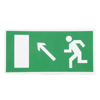 Сменное табло 'Человек влево стрелка вверх в дверь' для светоуказателя Сменное табло 'Человек влево стрелка вверх в дверь' для светоуказателя