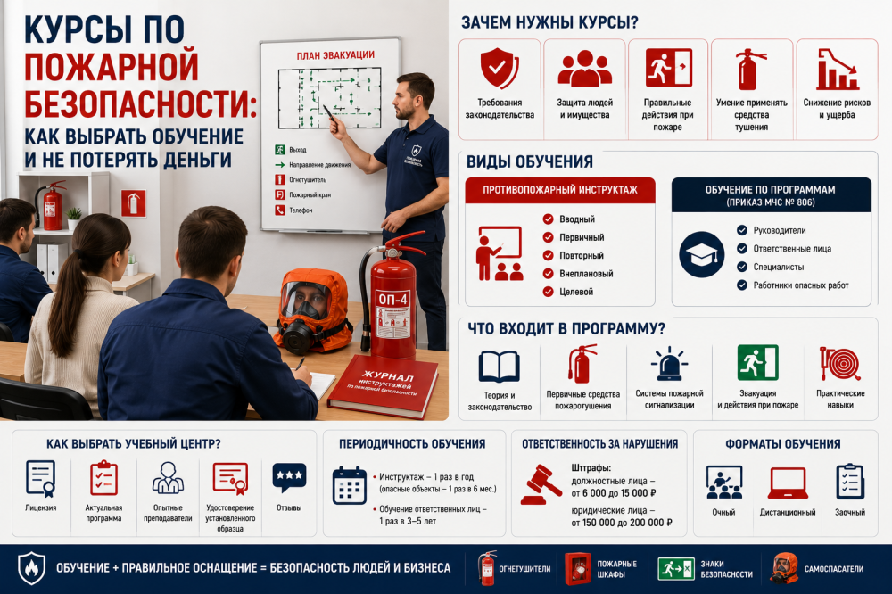 Курсы по пожарной безопасности: как выбрать обучение и не потерять деньги