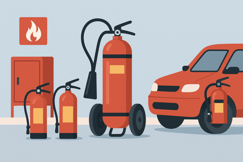 Расчёт необходимого количества огнетушителей для зданий, помещений и автотранспорта