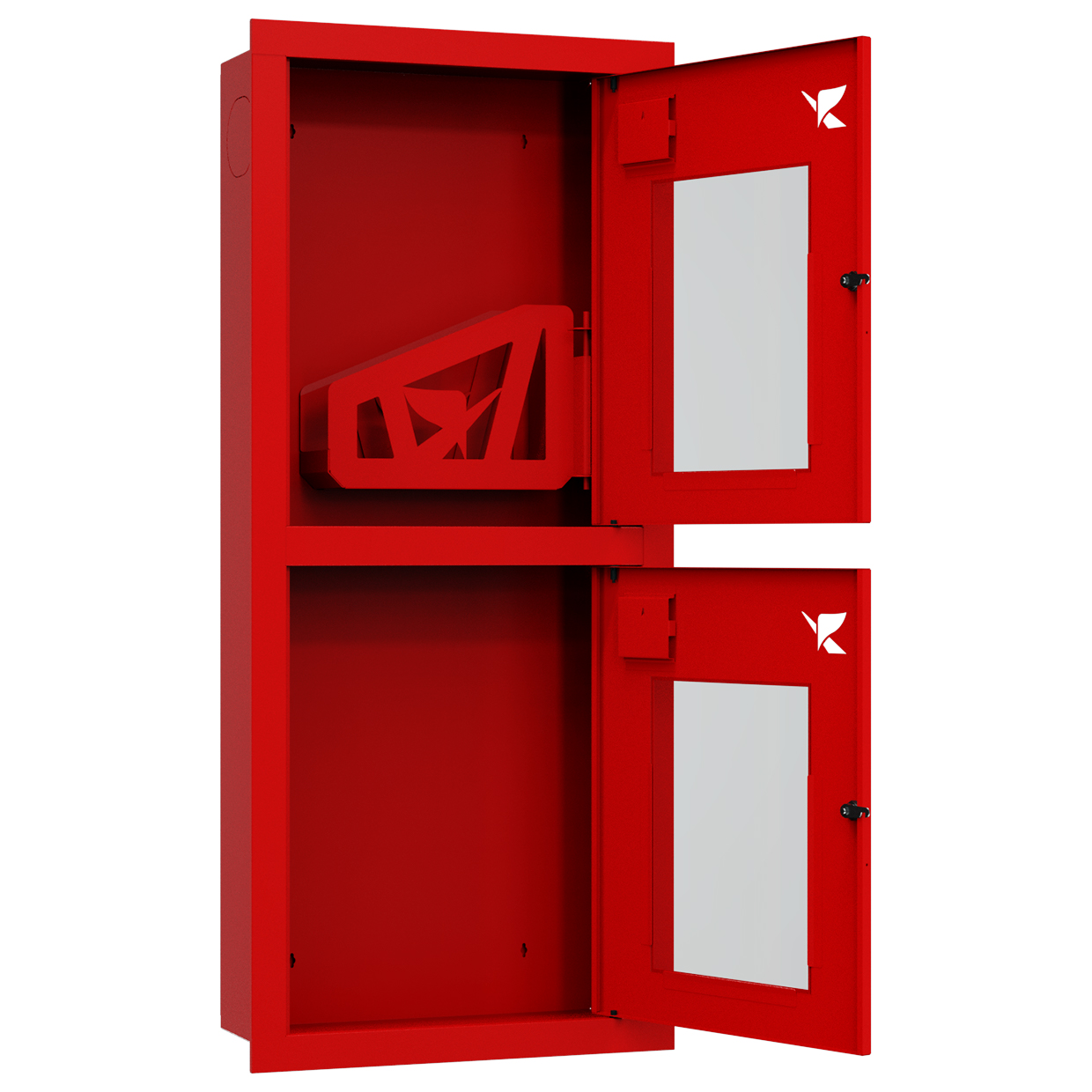 ШП-К-О-Пульс-320 ВОК правый шкаф пожарный с почтовым замком (встроенный, открытый, красный)