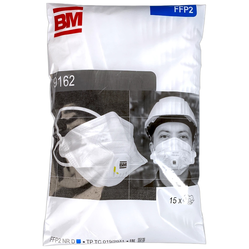 ВМ 9162 FFP2 NR D полумаска фильтрующая для защиты от аэрозолей складная с клапаном выдоха