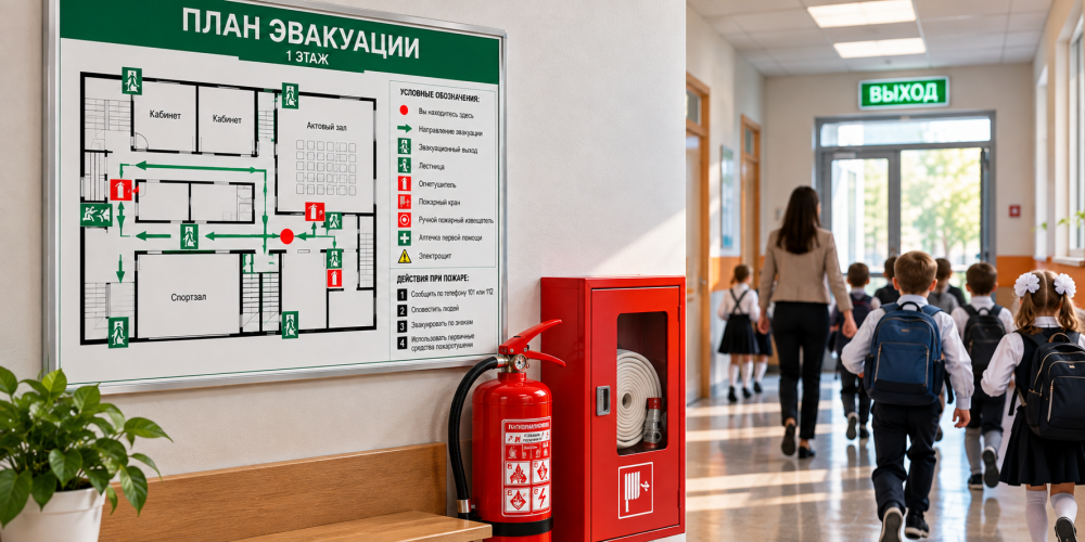 План эвакуации для школы: требования, разработка и изготовление