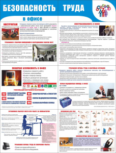 Стенд раскладной "Безопасность труда в офисе" (пластик 2 мм)