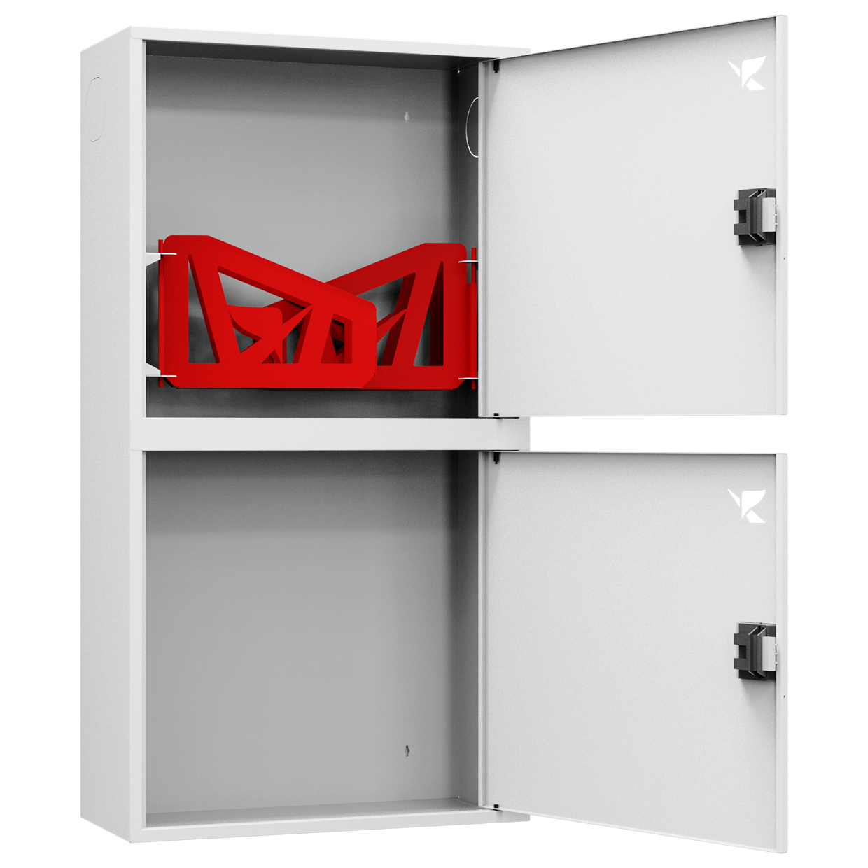ШП-К-О-Пульс-320-12 НЗБ ЛЕВО шкаф пожарный с евроручками (навесной, закрытый, белый)