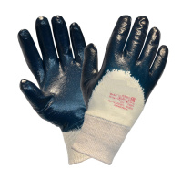 Перчатки нитриловые синие (с неполным обливом) 