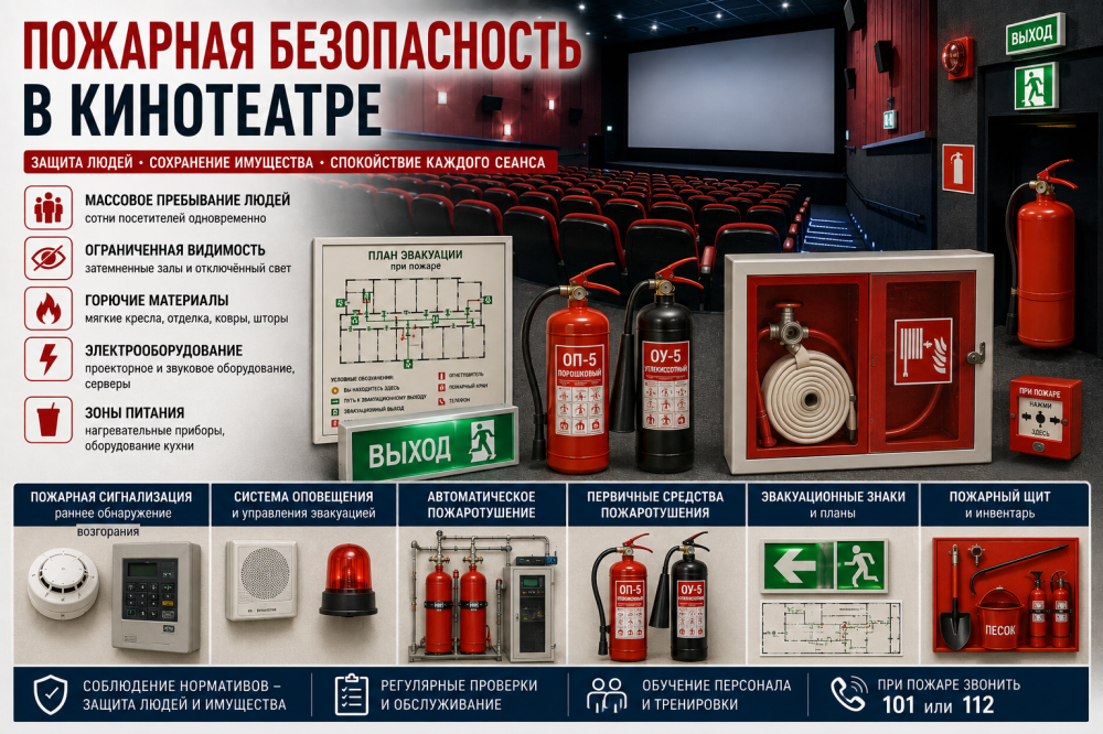 Пожарная безопасность в кинотеатре: полное руководство по оснащению и организации