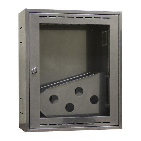 Престиж-01-НО (310 НО) шкаф пожарный с замком "еврозащелкой" зеркальная нержавейка (навесной, открытый)