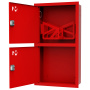 ШП-К-О-003-12 "Т" ВЗК М01 ЕВРО левый шкаф пожарный с евроручками (встроенный, закрытый, красный)
