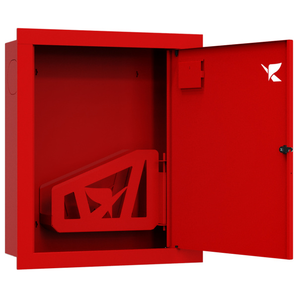 ШП-К-Пульс-310 ВЗК правый шкаф пожарный с почтовым замком (встроенный, закрытый, красный)