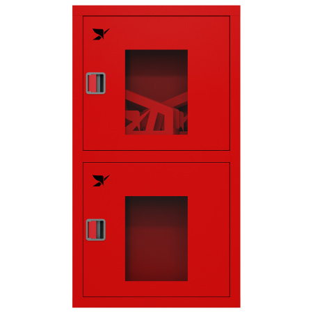 ШП-К-О-Пульс-320-12 ВОК ЕВРО правый шкаф пожарный с евроручками (встроенный, открытый, красный)