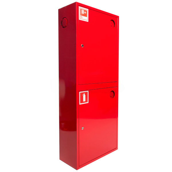 ШП-К-О-320 НЗК (ШПКО-12НЗК) правый шкаф пожарный с почтовым замком (навесной, закрытый, красный)