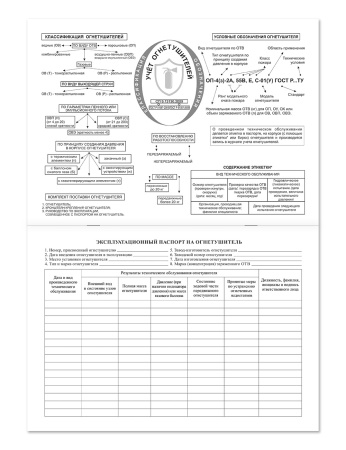 Журнал учета огнетушителей НПО Пульс