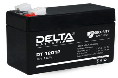 Delta DT 12012 (12В 1,2Ач) 97х44х59 мм Аккумуляторная батарея Delta DT 12012 (12В 1,2Ач) 97х44х59 мм Аккумуляторная батарея