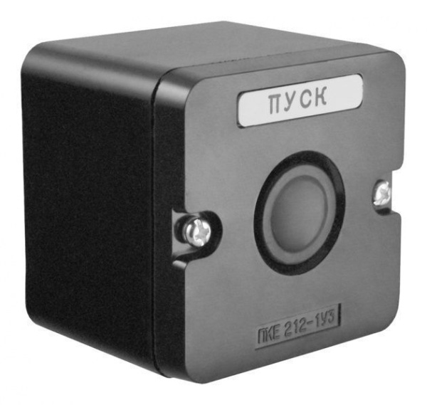 Пост кнопочный ПКЕ 212-1 У3 черный IP40 (PKE2121KB-P)